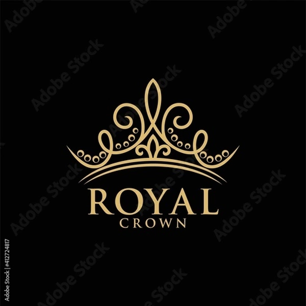 Obraz Royal Crown Logo Vector Template