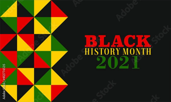 Fototapeta An abstract vector illustration of Kente cloth design for Black history Month celebrated annually in February in United States of America and Canada and in October by Great Britain