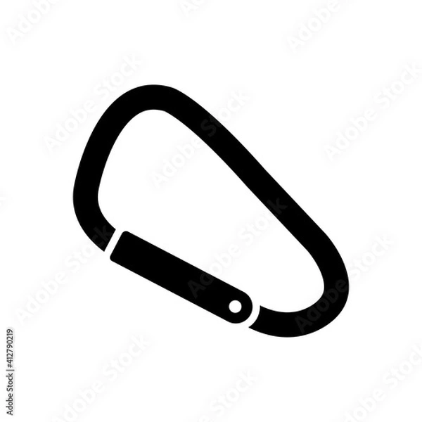 Obraz carabiner adventure outdoor icon design vector template