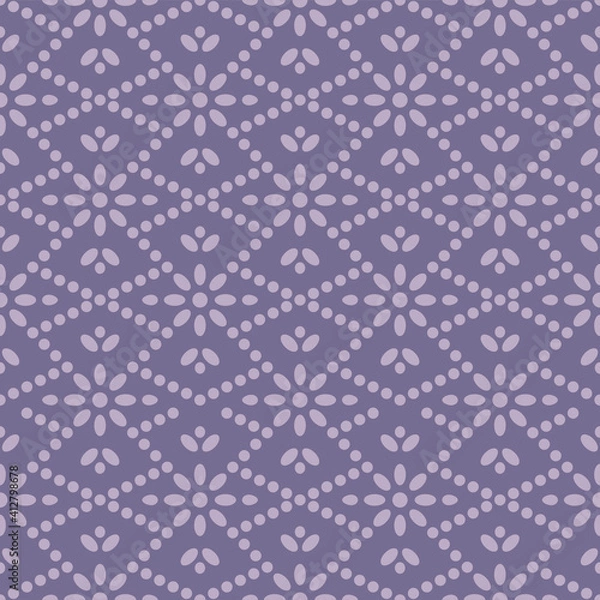 Obraz Japanese Flower Zigzag Diamond Vector Seamless Pattern