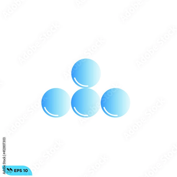 Obraz Icon vector graphic of molecule 