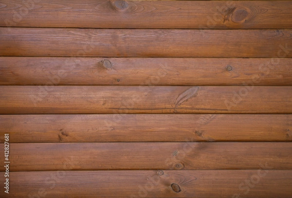 Fototapeta background of rounded varnished boards 
