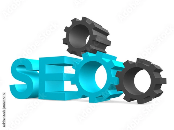 Fototapeta SEO - Search Engine symbol with gears