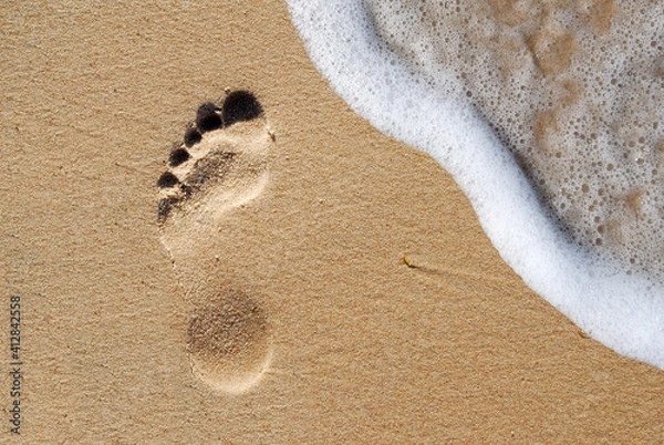 Obraz Footprint on the sand