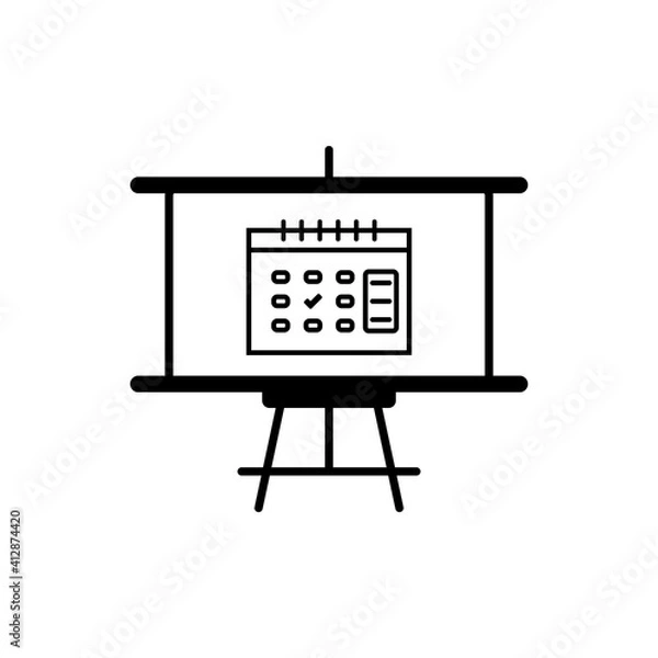 Fototapeta Presentation Board Icon Design Vector Template