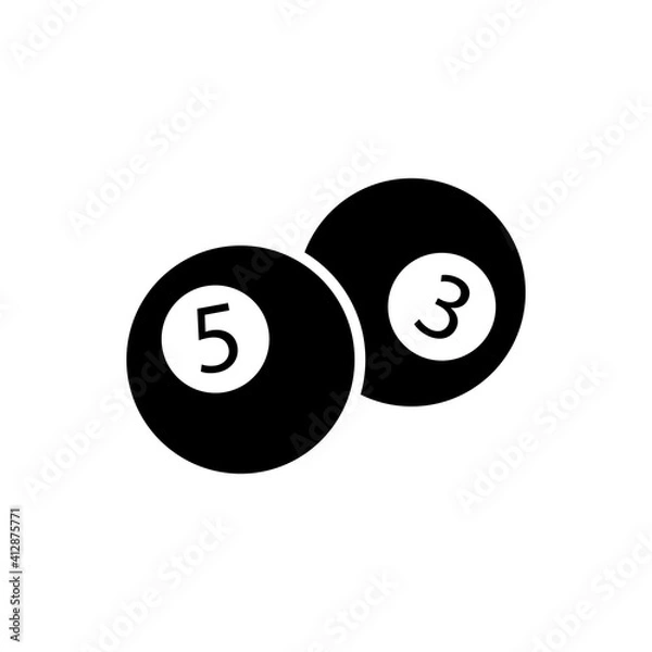 Fototapeta Billiard Ball Icon Design Vector Template