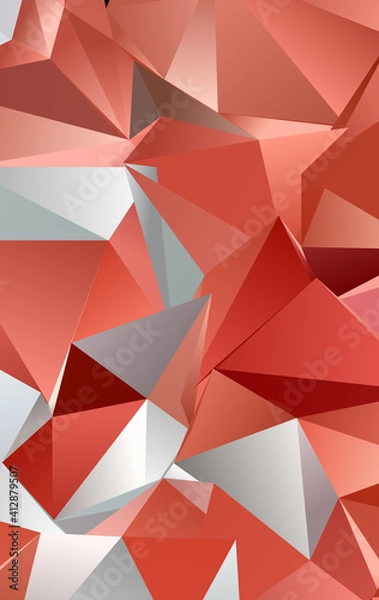 Fototapeta 3d Triangles, abstract  background. Design wallpaper.