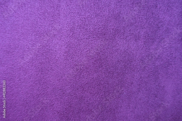 Fototapeta Background - violet faux suede fabric from above