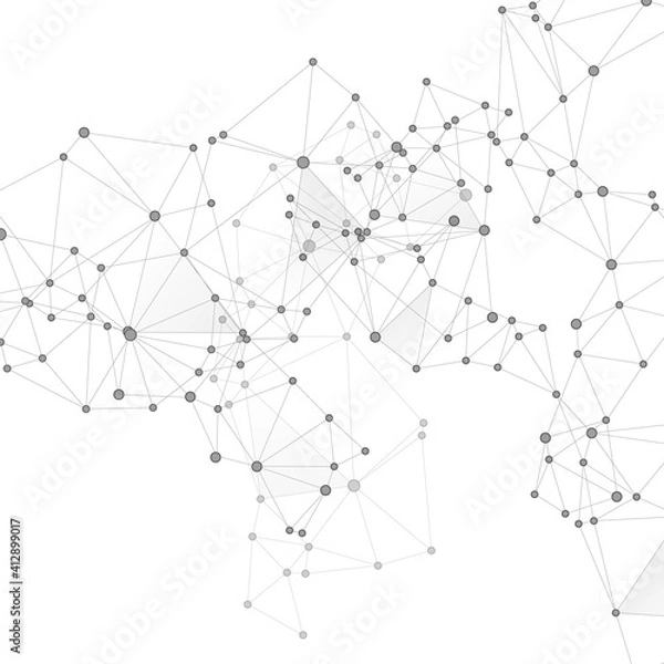 Obraz Block chain global network technology concept.