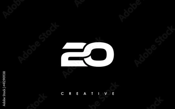 Fototapeta 20 Letter Initial Logo Design Template Vector Illustration