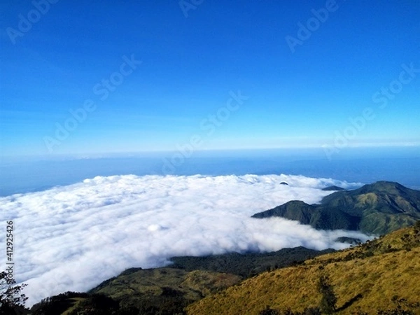 Obraz clouds over the mountains