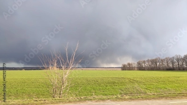 Obraz storm over the field