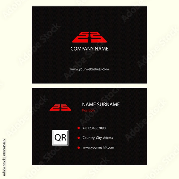 Fototapeta business cards with waves (cmyk)