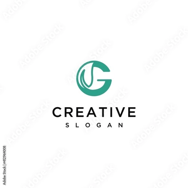 Fototapeta initials g letter logo vector monogram	