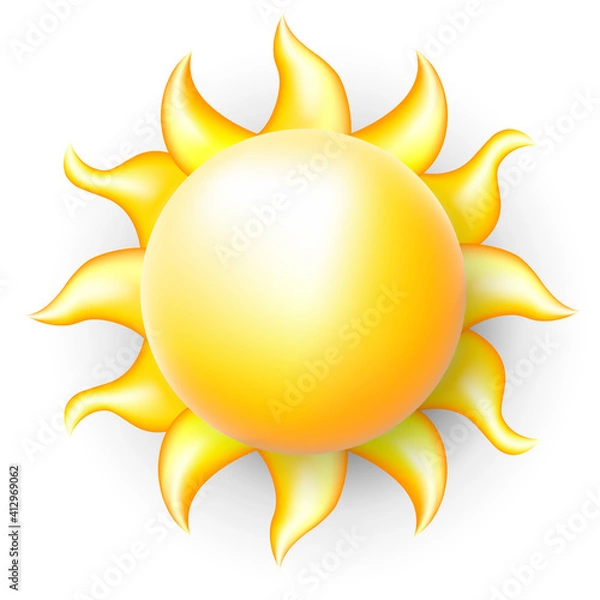Obraz Sun icon. Vector illustration.