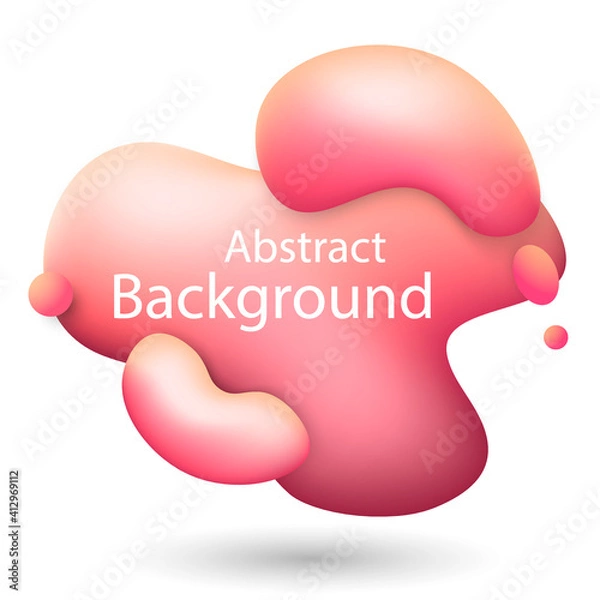 Obraz Modern abstract banner with flowing liquid forms.