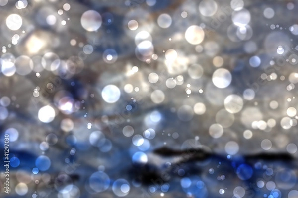 Fototapeta Denim and Water Bokeh Background