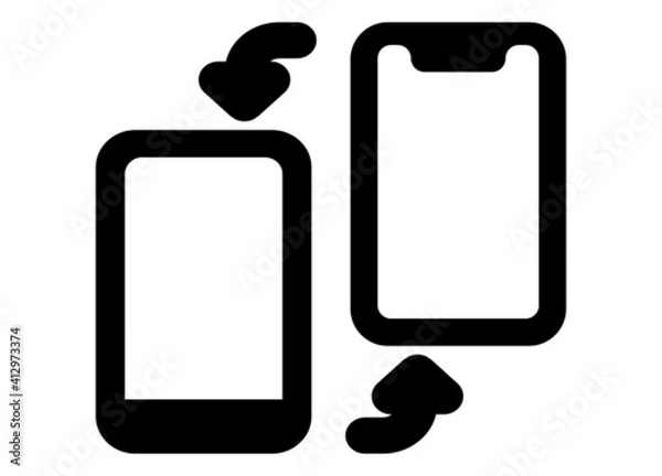 Fototapeta mobile connectivity icon vector for apps and website