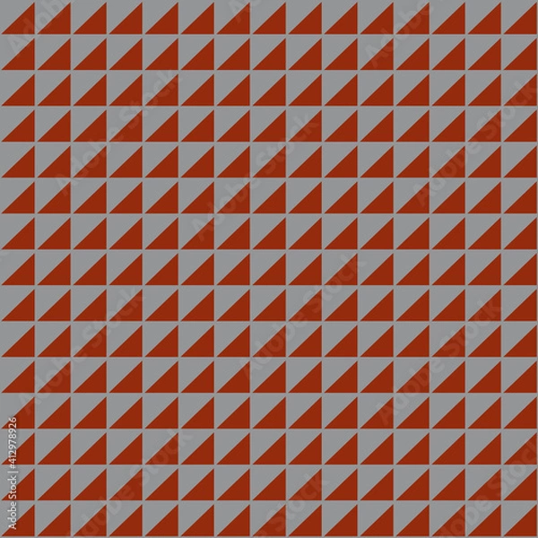 Obraz Illustration with repetitive geometric shapes, trendy color # 999999 Ultimate Gray. Abstract background for web pattern, wallpaper, digital graphics, packaging, objects and artistic decor.