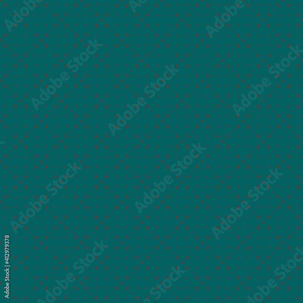 Obraz Illustration with repetitive geometric shapes, trendy color # 2F4F4F Tidewater Green. Abstract background for web pattern, wallpaper, digital graphics, packaging, objects and artistic decor.