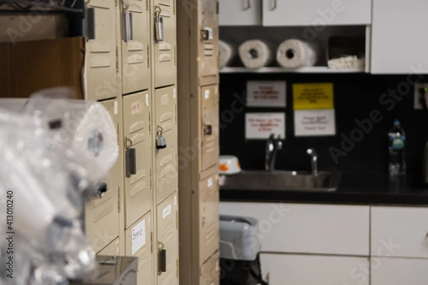 Fototapeta lockers in a break room
