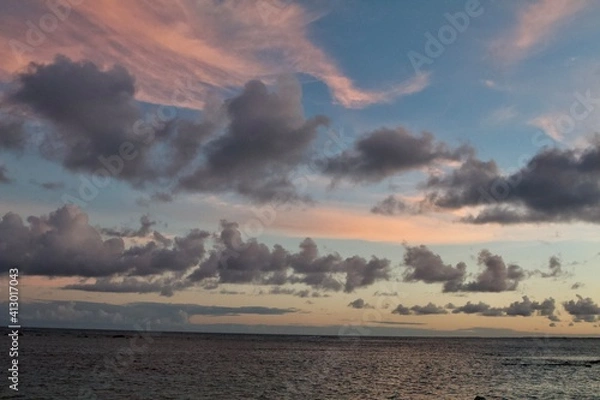 Obraz clouds over the river