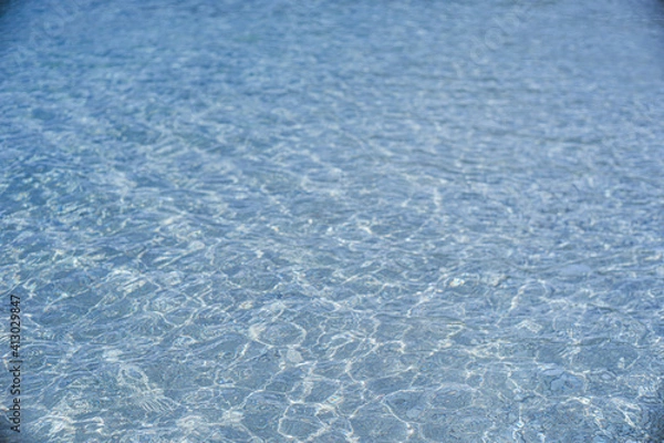 Fototapeta 日光に照らされキラキラ輝く海の波模様の背景画像