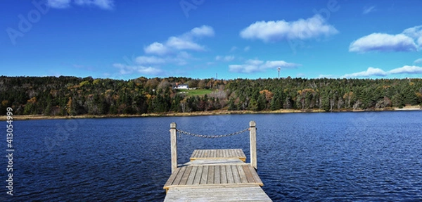 Fototapeta view of the lake