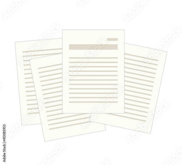 Obraz 散らばった書類のイメージ