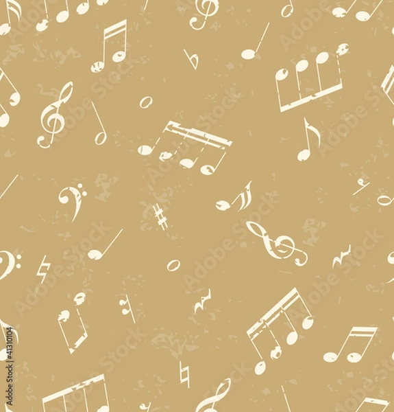 Obraz Seamless abstract pattern with music symbols