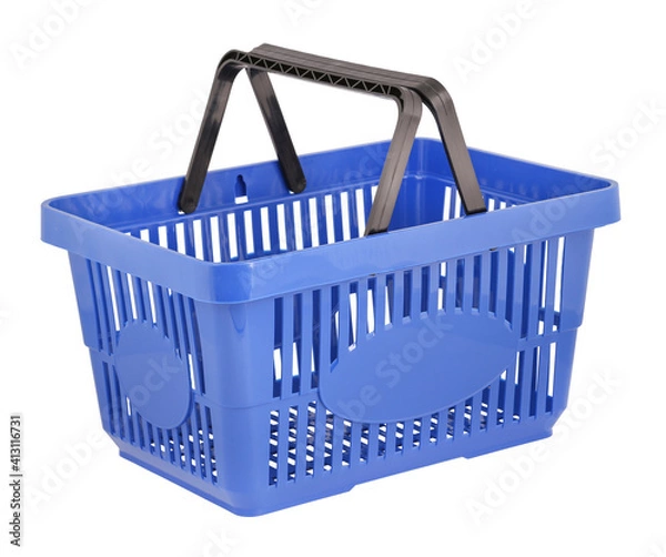 Obraz blue shopping basket