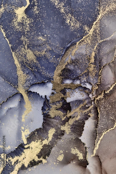 Fototapeta Alcohol ink art.Mixing liquid paints. Modern, abstract colorful background, wallpaper. Marble texture.Translucent colors