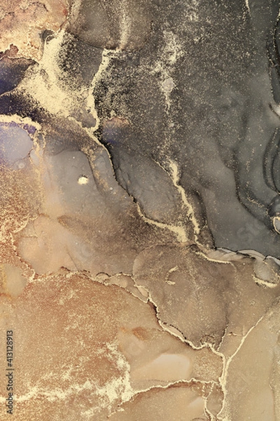 Fototapeta Alcohol ink art.Mixing liquid paints. Modern, abstract colorful background, wallpaper. Marble texture.Translucent colors