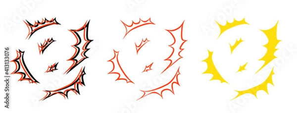 Obraz イラスト素材　衝撃　静電気　バチッ