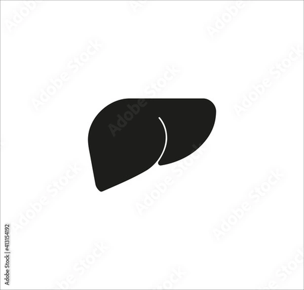 Fototapeta icon of the liver. bitmap illustration