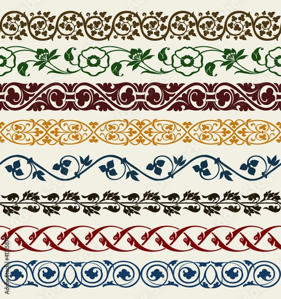 Fototapeta Retro lines set