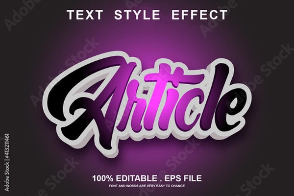 Obraz article text effect editabe