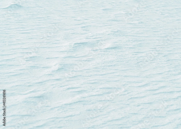 Fototapeta A wonderful formation of cold on the ice. Ice snowflakes, the unique beauty of winter.