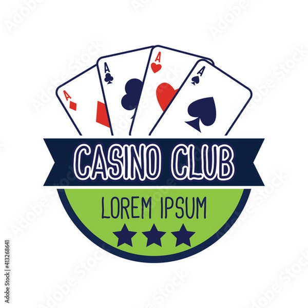 Fototapeta poker casino logo with text space for your slogan tag line, vector illustration