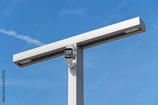 Obraz IP security camera and led Street lantern