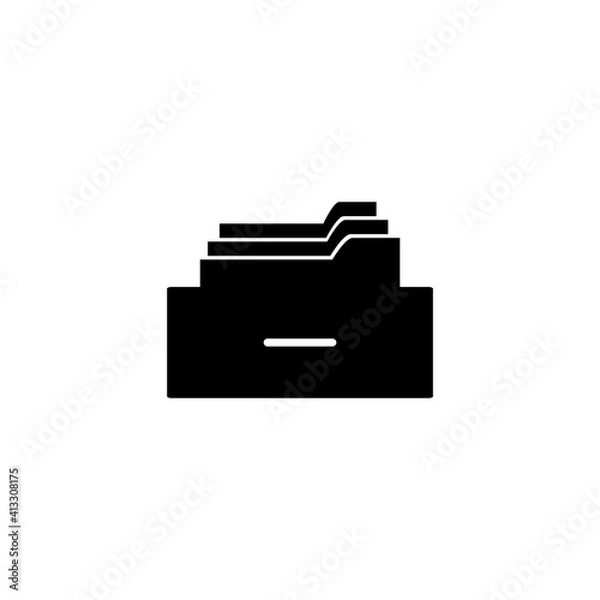 Obraz File Cabinet Icon Vector Design Template