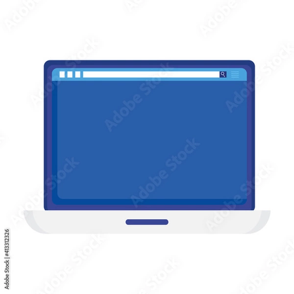 Fototapeta laptop computer portable device icon vector illustration design