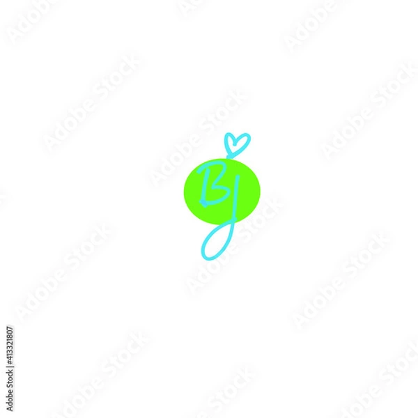 Obraz BJ Initial Isolated Logo for Identity