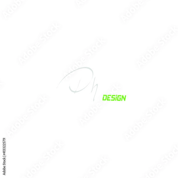 Obraz DH Initial Isolated Logo for Identity
