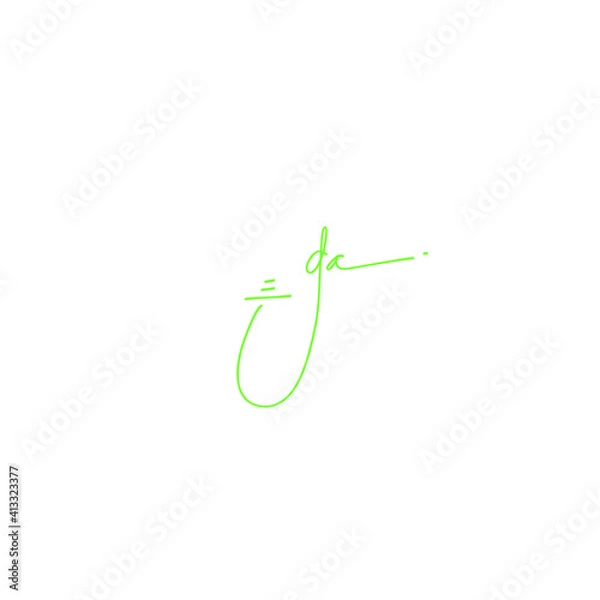 Obraz GA Initial Isolated Logo for Identity