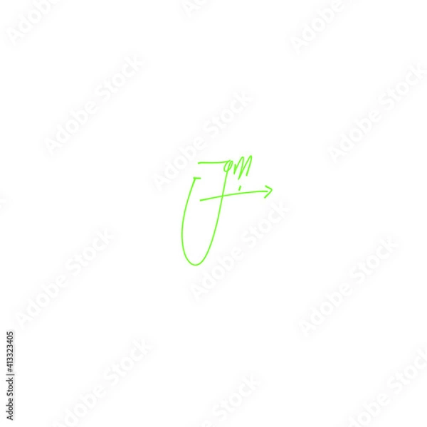 Obraz GM Initial Isolated Logo for Identity