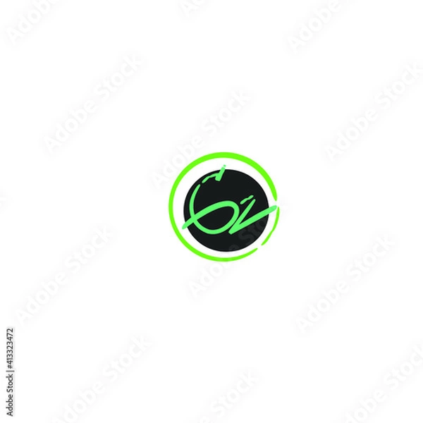 Obraz GZ Initial Isolated Logo for Identity
