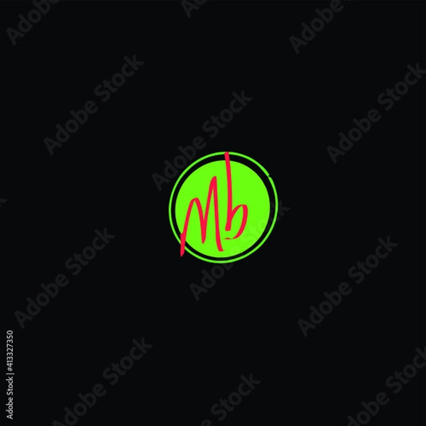 Obraz MB Initial Isolated Logo for Identity
