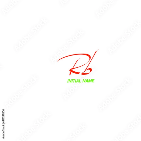 Obraz RB Initial Isolated Logo for Identity