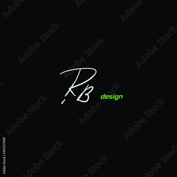 Obraz RB Initial Isolated Logo for Identity